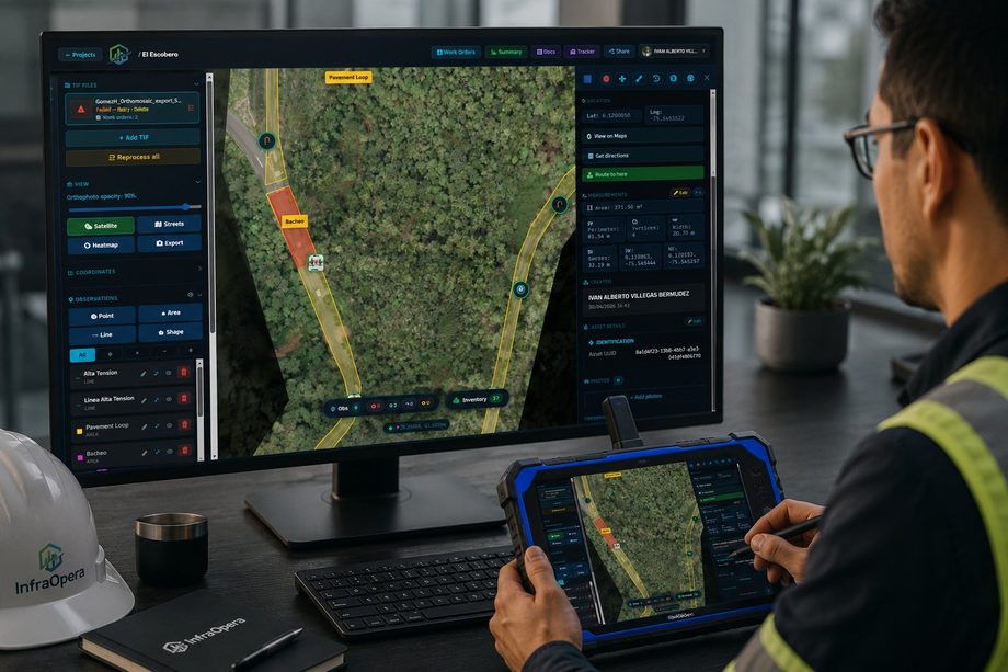 Georeferenced incident reporting in the InfraOpera platform