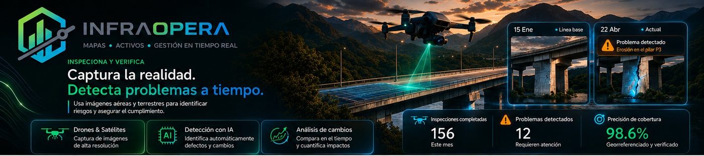 InfraOpera: captura aérea con dron, detección con IA y análisis de cambios